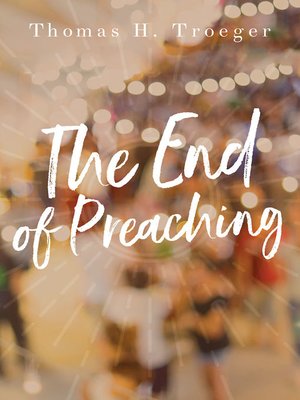cover image of The End of Preaching